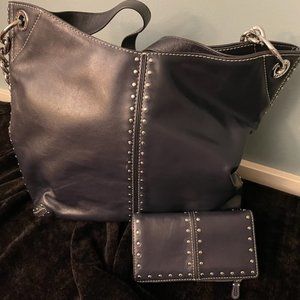 Michael Kors Leather Navy Purse